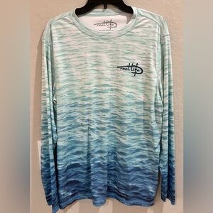 LOT OF 2 Reel Life Long Sleeve Shirts Men’s Size Large Ombre Blue, Orange